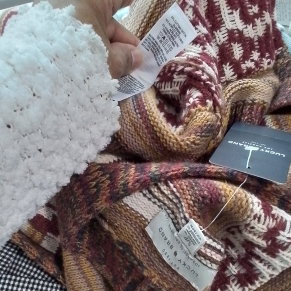 Lucky Brand Aztec Print Long Cardigan NWT - Picture 7 of 16